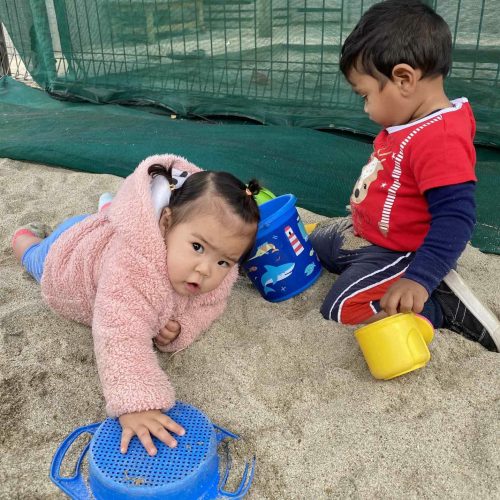 Children in sandpit